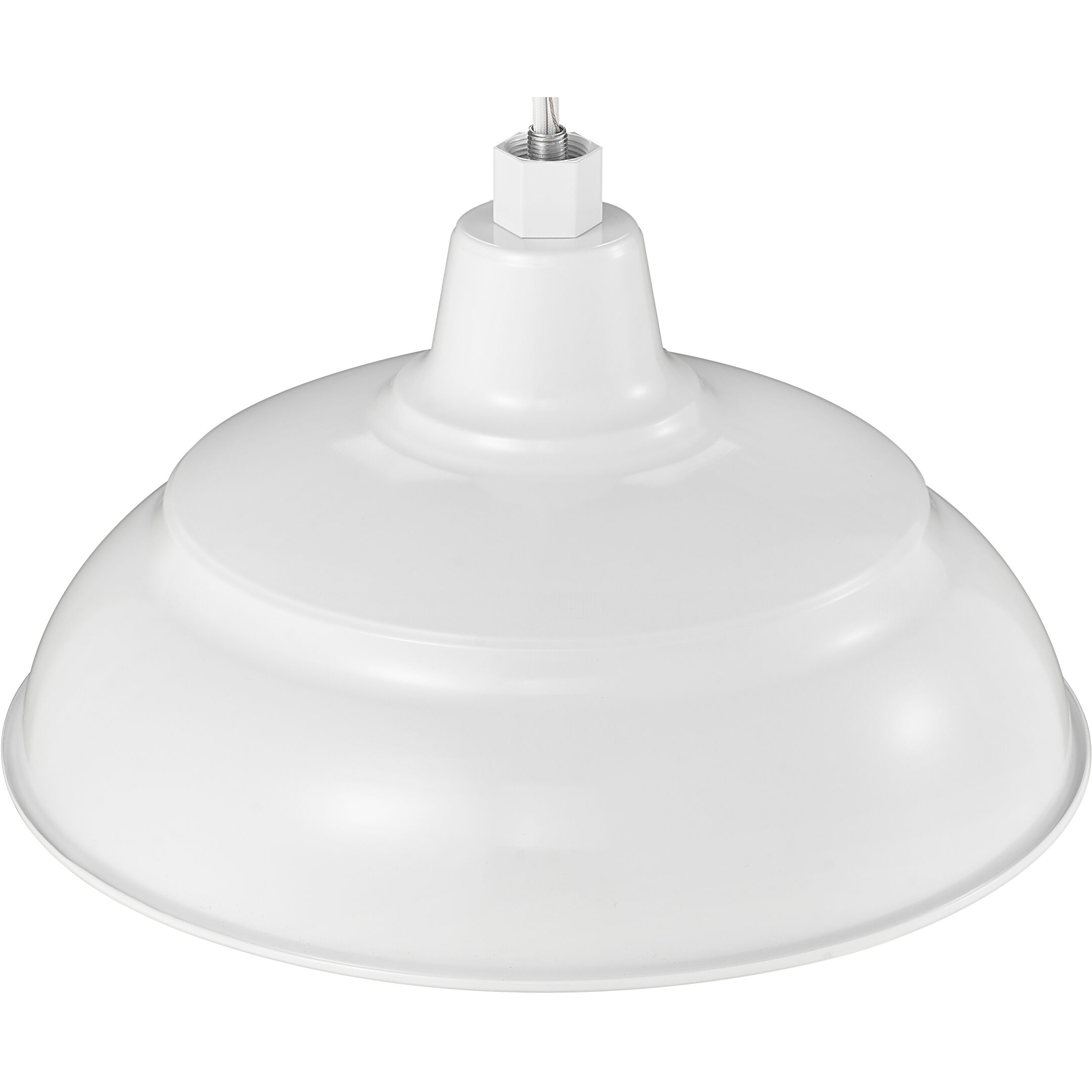 R Series White 14 inch Warehouse Shade